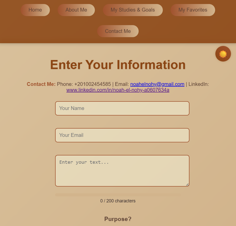 Personal Website Screenshot