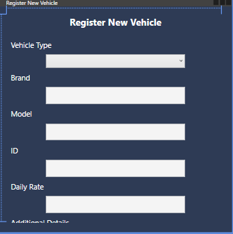 Vehicle Registration Form